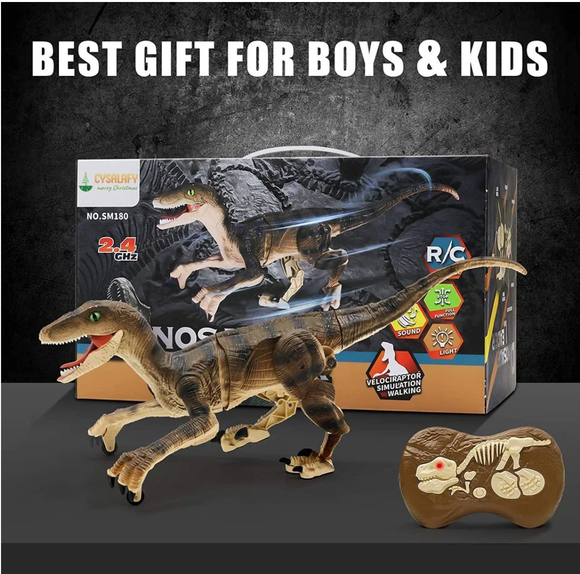 Dinosaurio con control remoto