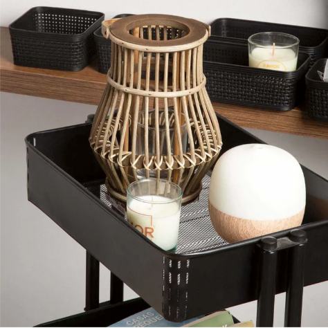 Farol en Bambú FREE HOME Gris 23 cm